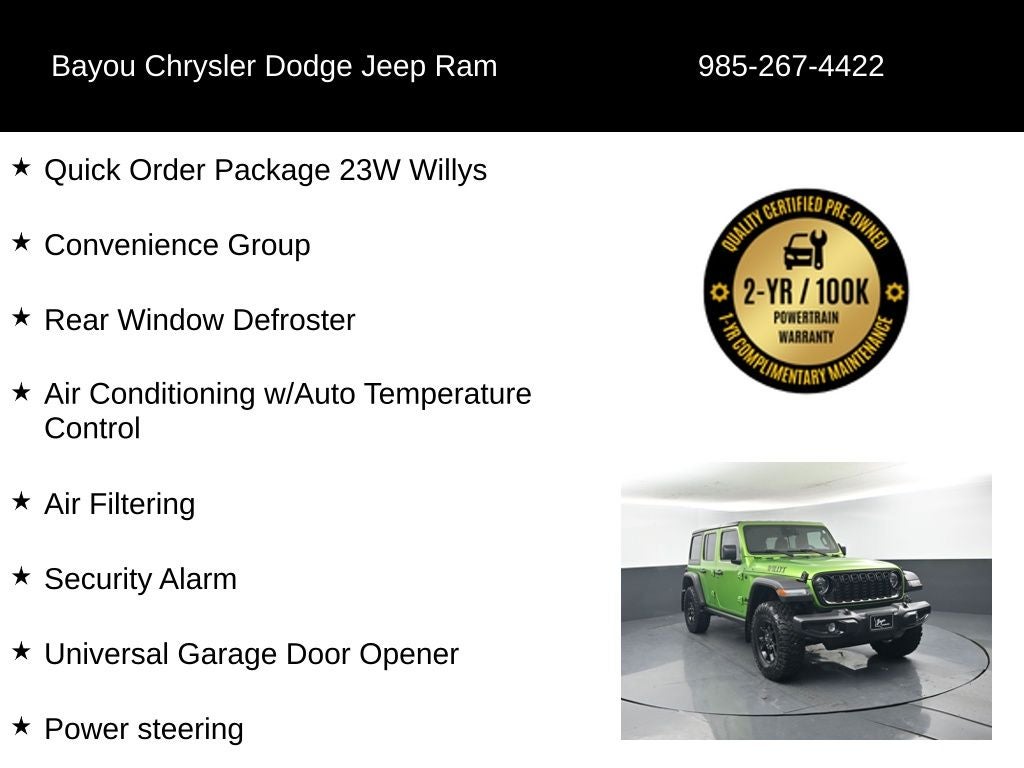 2025 Jeep Wrangler 4-Door Willys 4x4