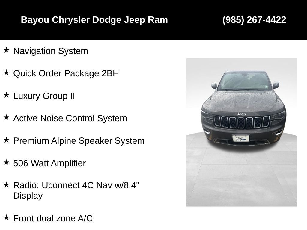 2019 Jeep Grand Cherokee Limited 4x2