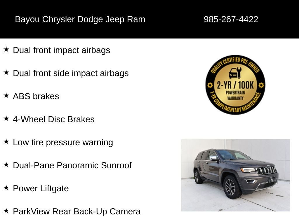 2019 Jeep Grand Cherokee Limited 4x2