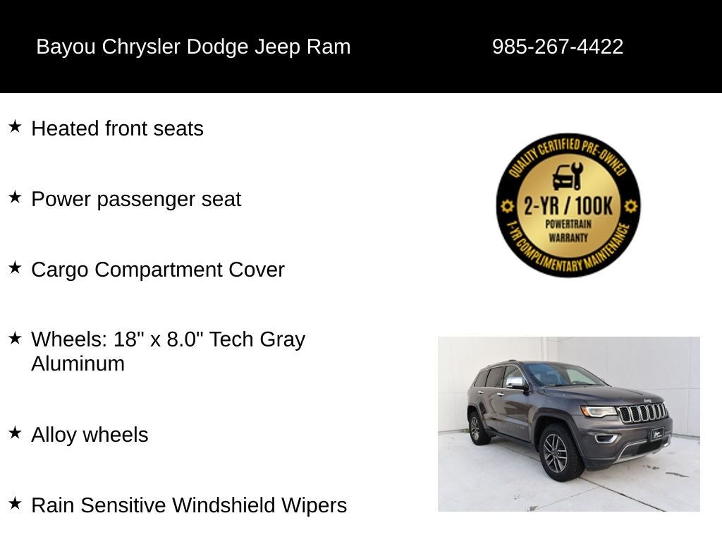 2019 Jeep Grand Cherokee Limited 4x2