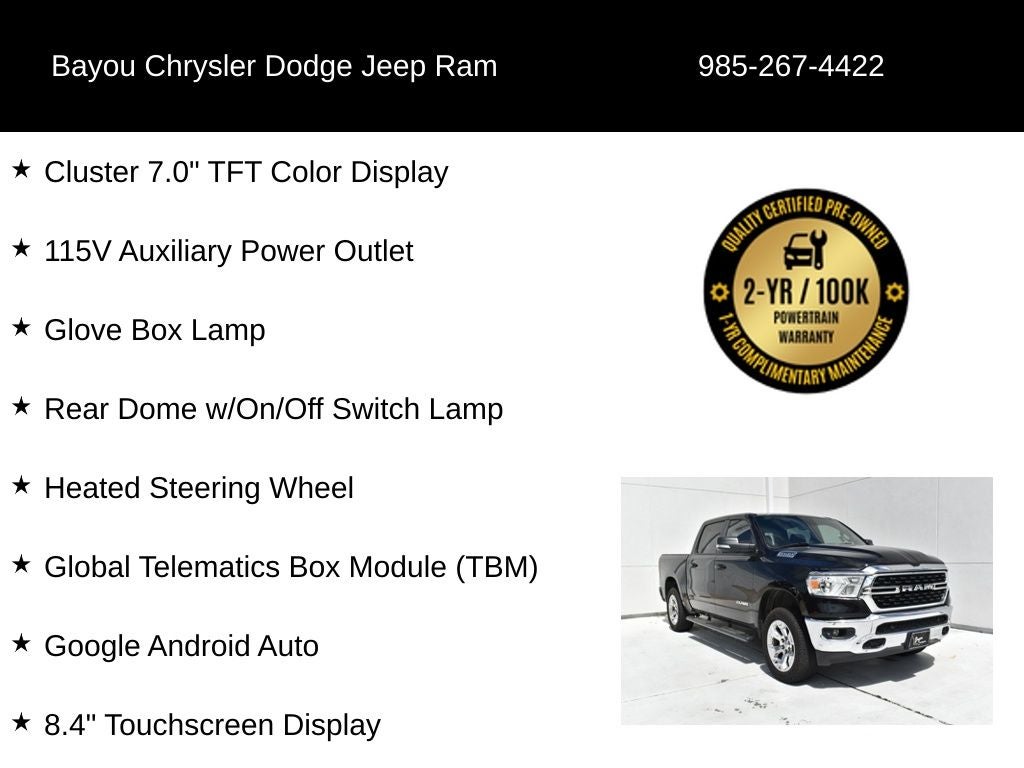 2022 RAM 1500 Big Horn Crew Cab 4x4 5'7' Box