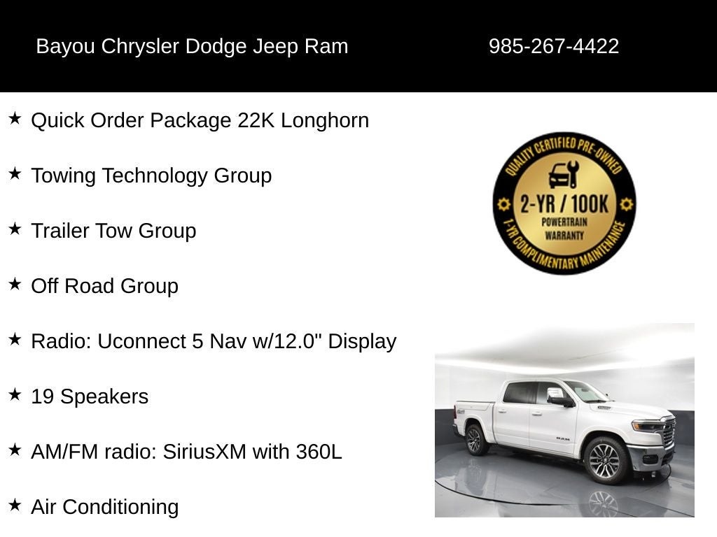 2025 RAM 1500 Limited Longhorn Crew Cab 4x4 5'7' Box