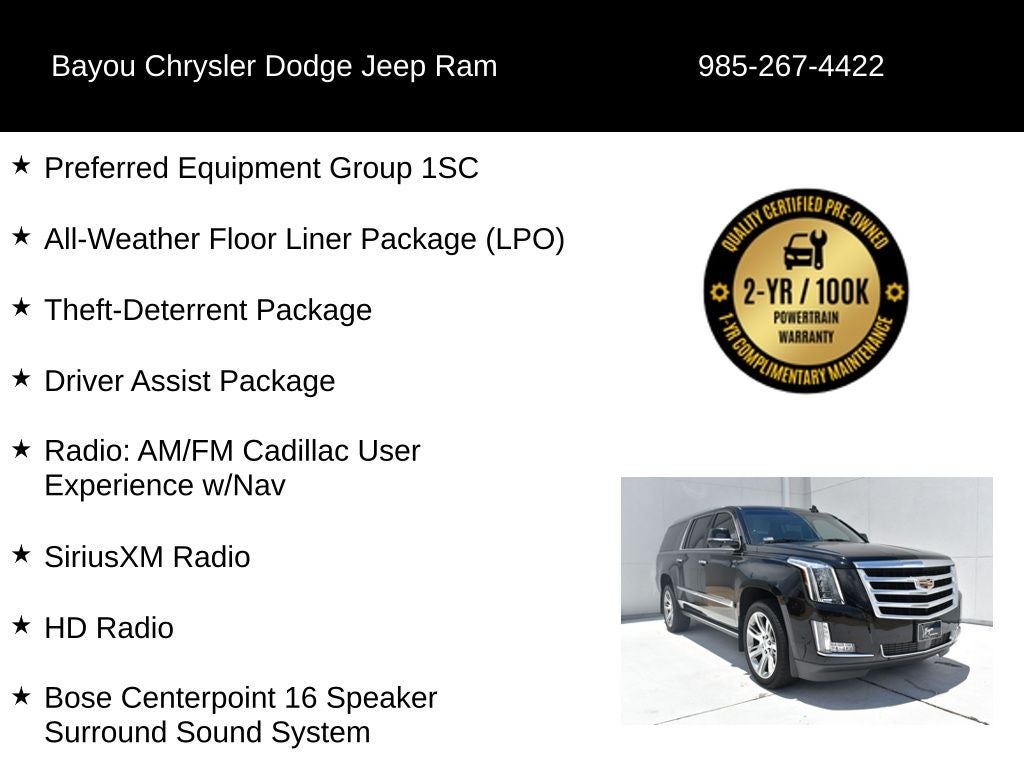 2019 Cadillac Escalade ESV Premium Luxury