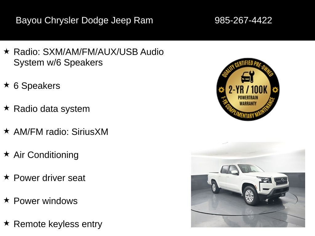 2022 Nissan Frontier Crew Cab SV 4x4