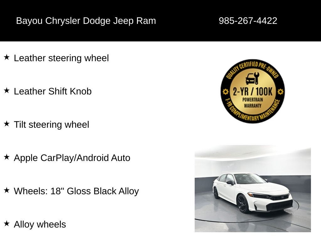 2025 Honda Civic Sedan Sport