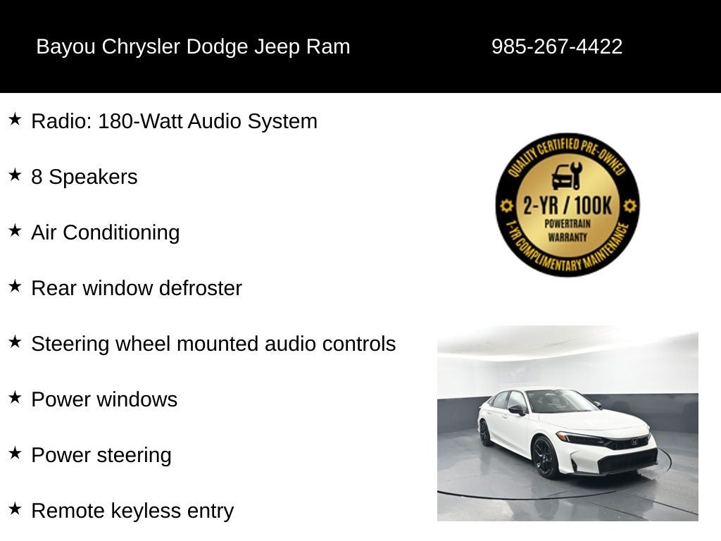 2025 Honda Civic Sedan Sport