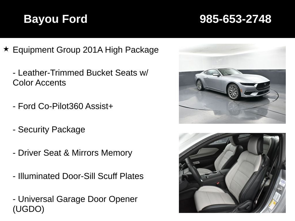 2025 Ford Mustang EcoBoost Premium 201A