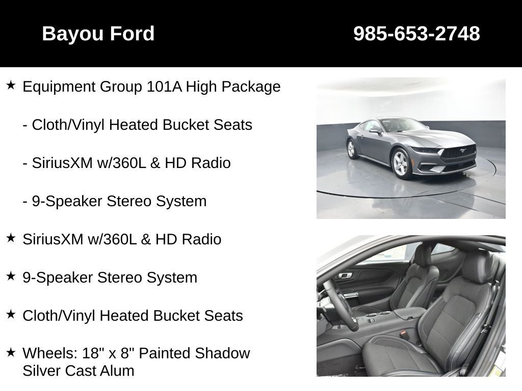 2026 Ford Mustang EcoBoost 101A