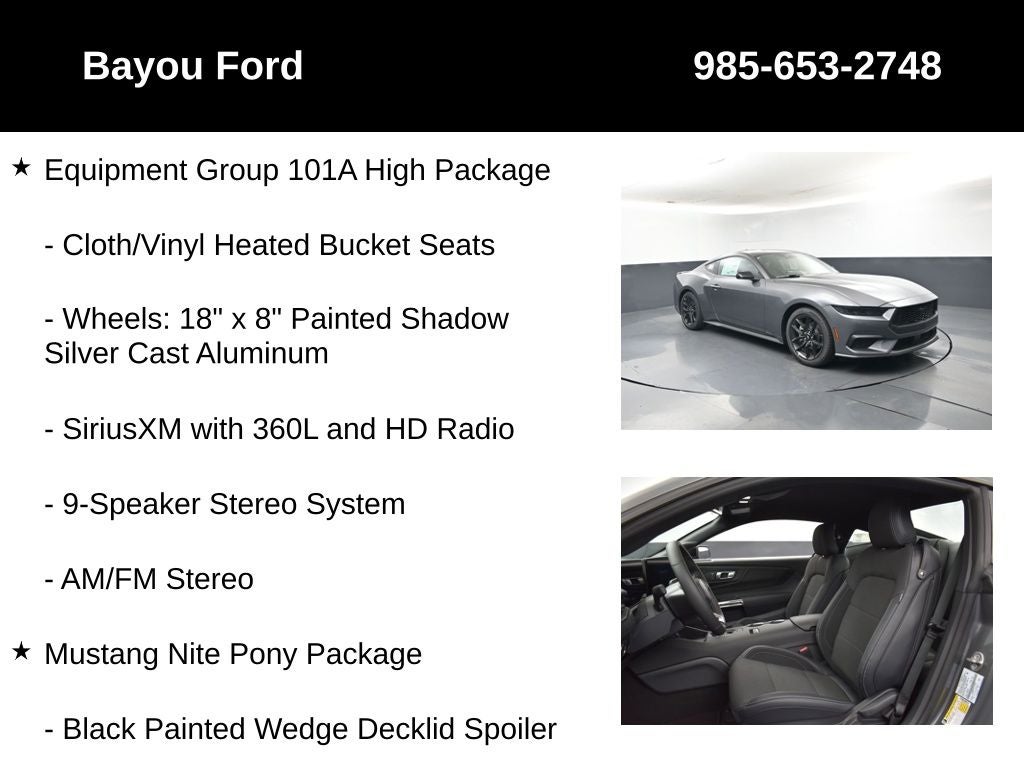 2026 Ford Mustang EcoBoost 101A