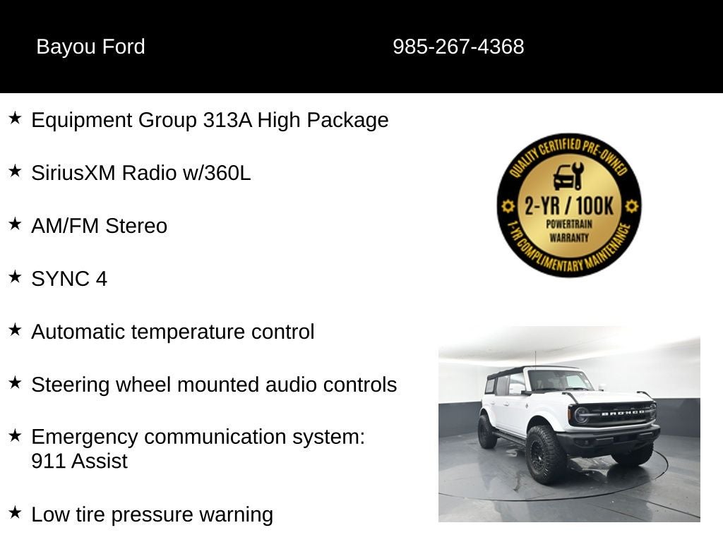 2022 Ford Bronco Outer Banks 313A