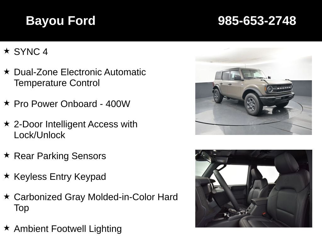 2026 Ford Bronco Big Bend 222A