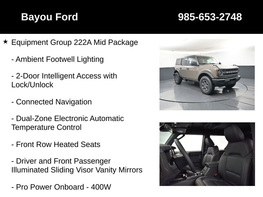 2026 Ford Bronco Big Bend 222A