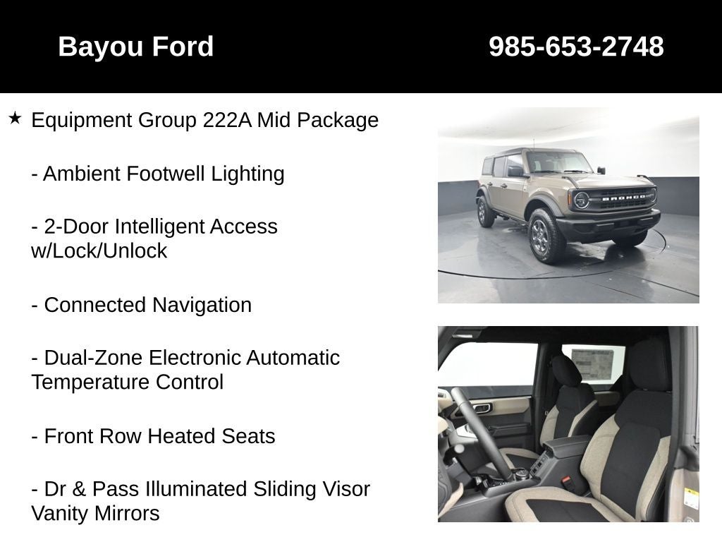 2025 Ford Bronco Big Bend 222A