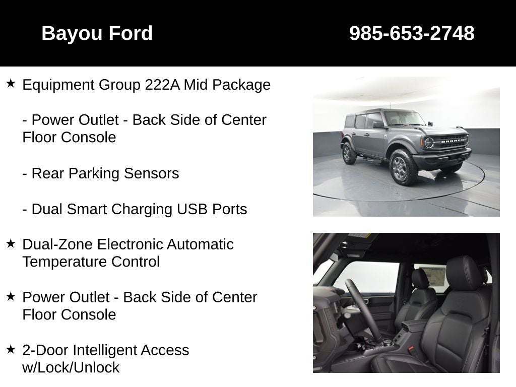 2025 Ford Bronco Big Bend 222A