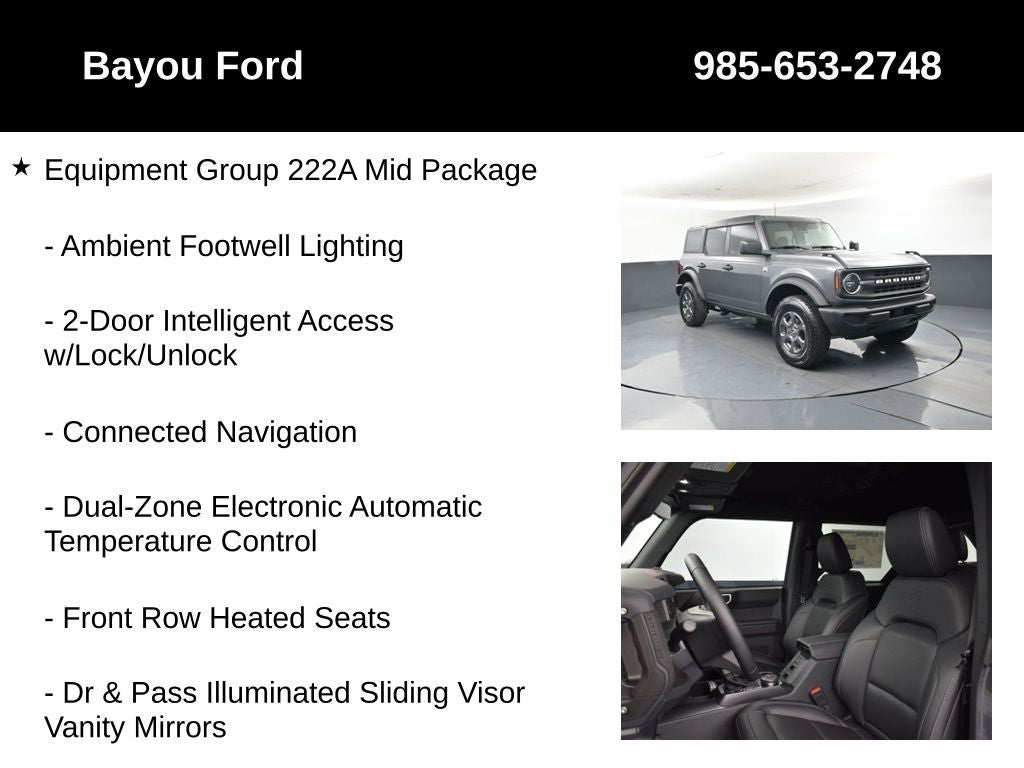 2025 Ford Bronco Big Bend 222A