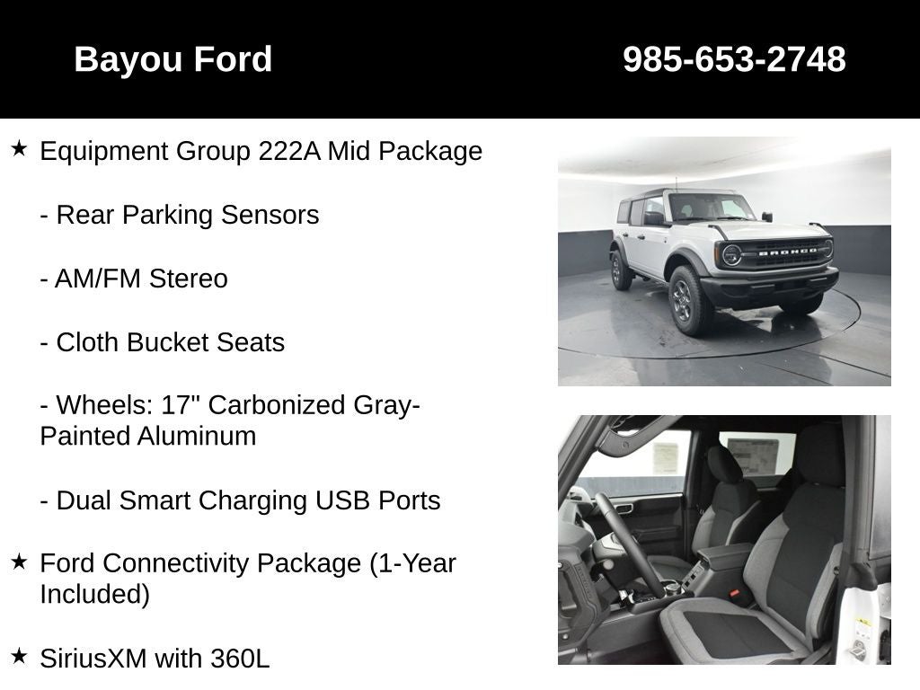 2026 Ford Bronco Big Bend 222A