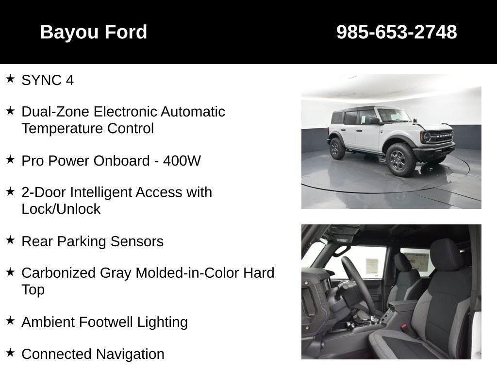 2026 Ford Bronco Big Bend 222A