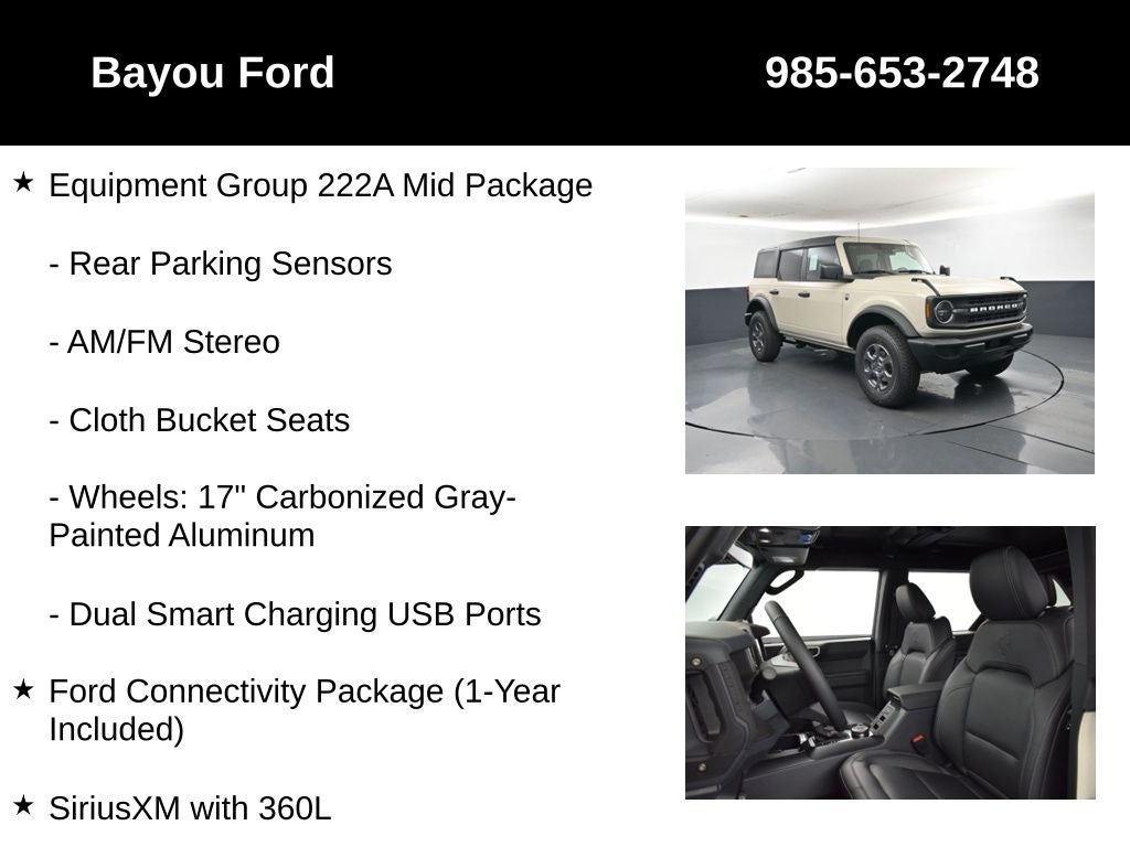 2026 Ford Bronco Big Bend 222A