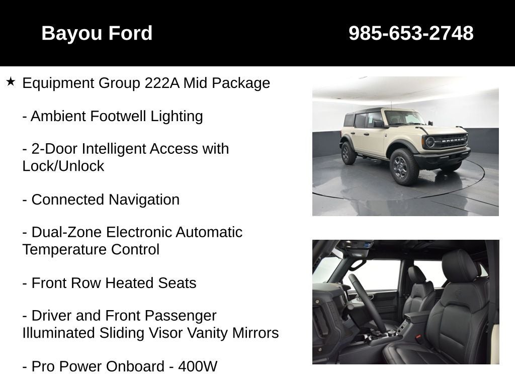 2026 Ford Bronco Big Bend 222A