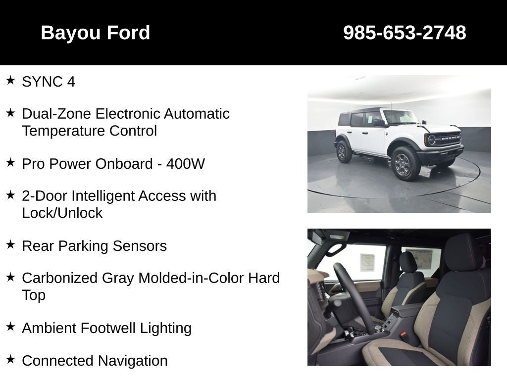 2026 Ford Bronco Big Bend 222A