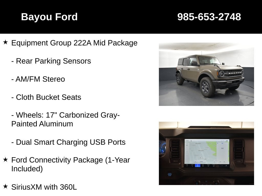 2026 Ford Bronco Big Bend 222A