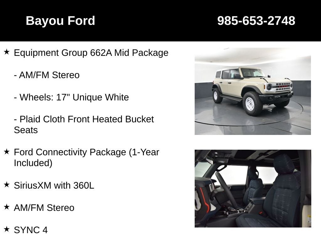 2026 Ford Bronco Heritage Edition 662A