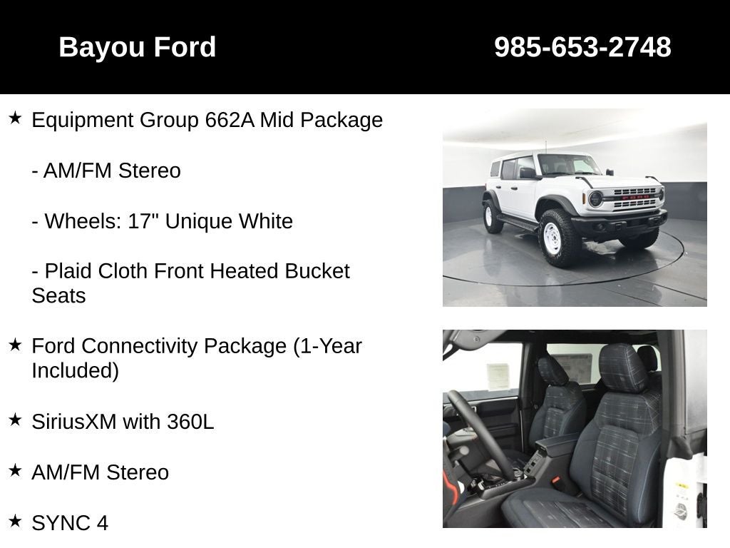 2026 Ford Bronco Heritage Edition 662A