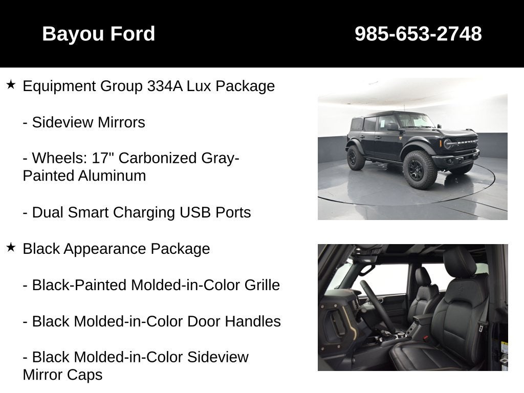 2026 Ford Bronco Badlands 334A