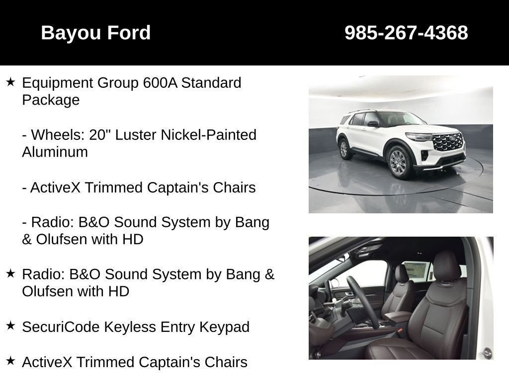 2027 Ford Explorer Platinum 600A