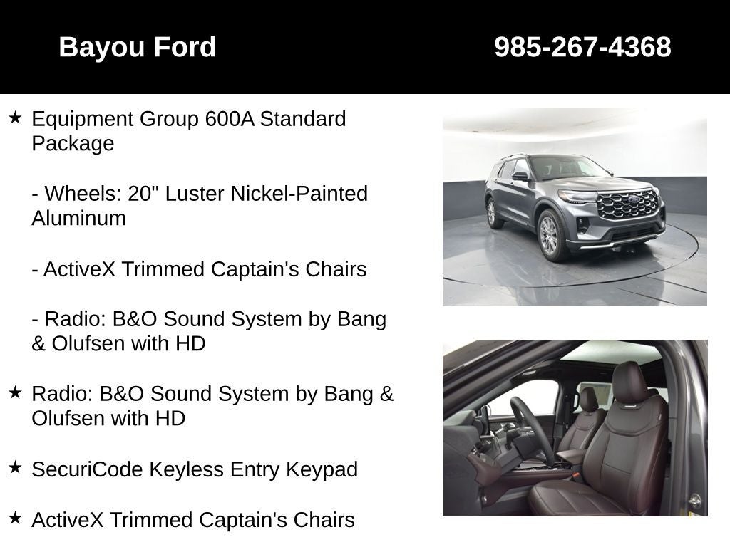 2026 Ford Explorer Platinum 600A