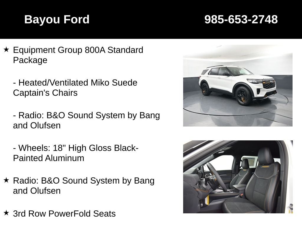 2026 Ford Explorer Tremor 800A