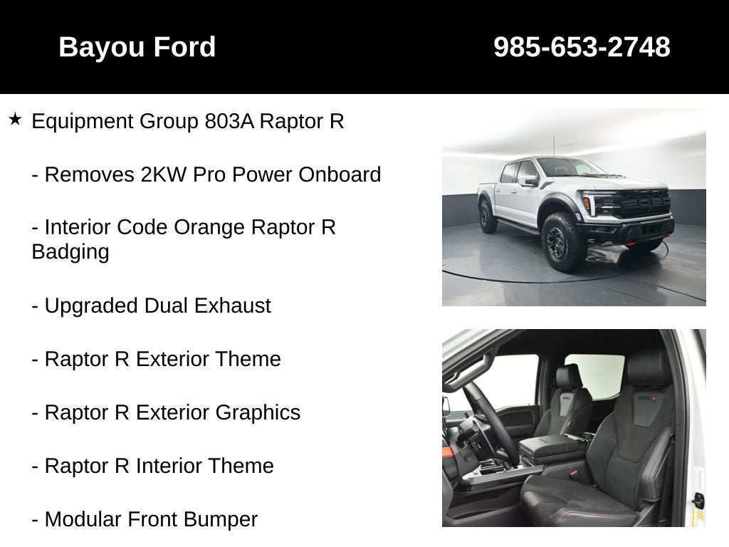 2026 Ford F-150 Raptor R 803A