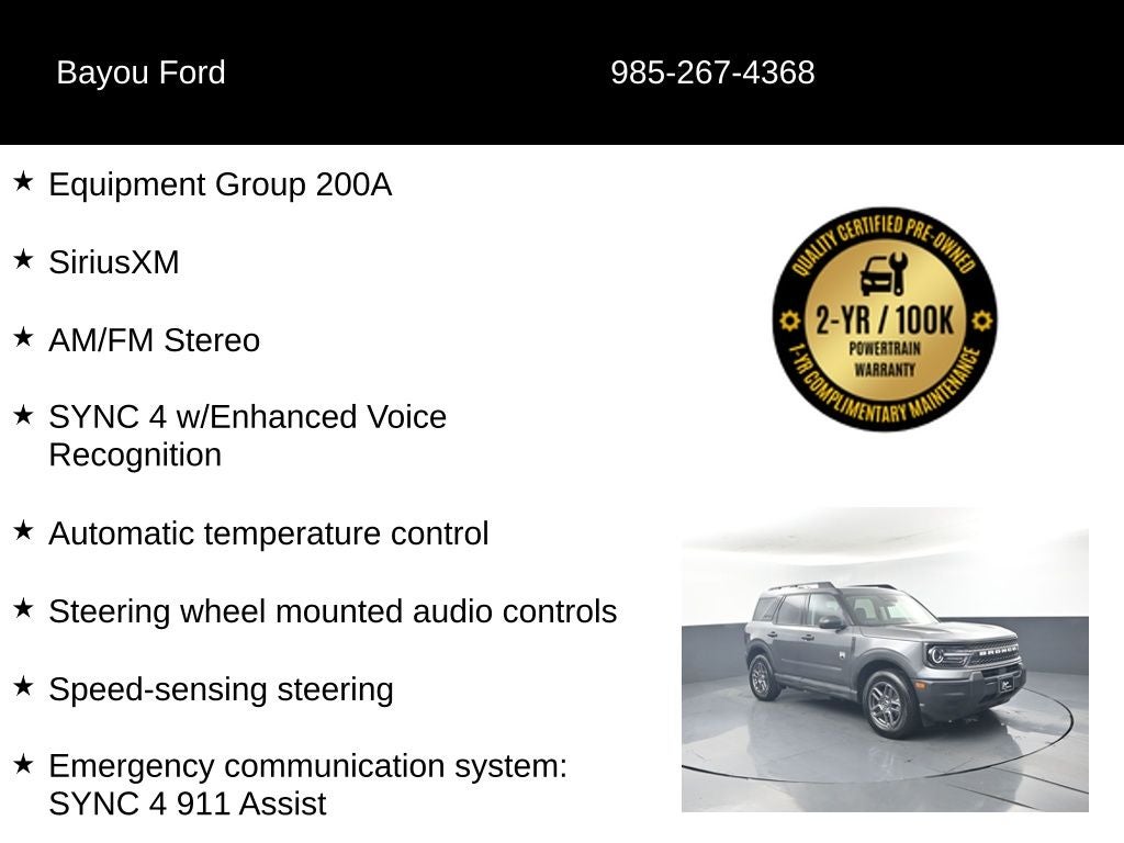 2025 Ford Bronco Sport Big Bend 200A