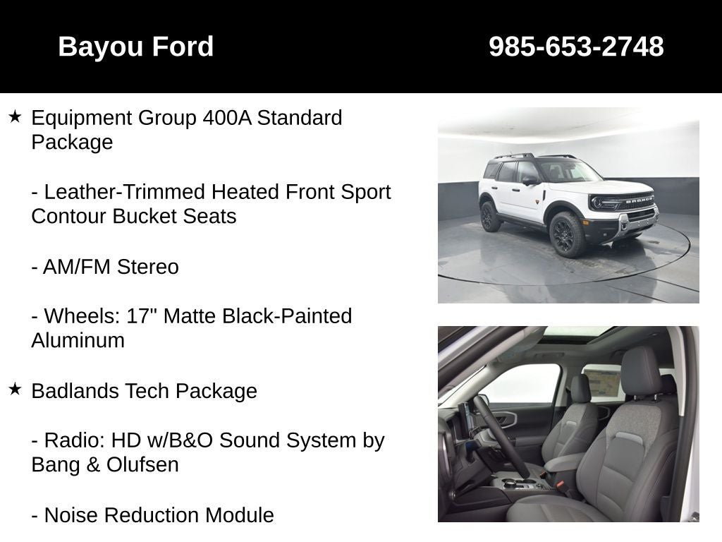 2026 Ford Bronco Sport Badlands 400A