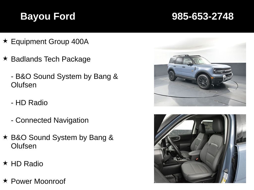 2025 Ford Bronco Sport Badlands 400A