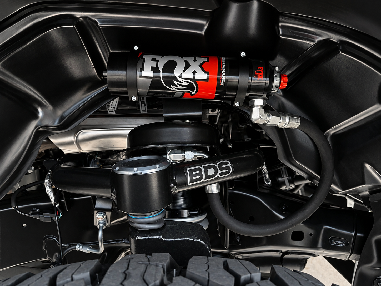 2026 Ford F-150 Black Widow FOX 2.5 Performance Elite front suspension