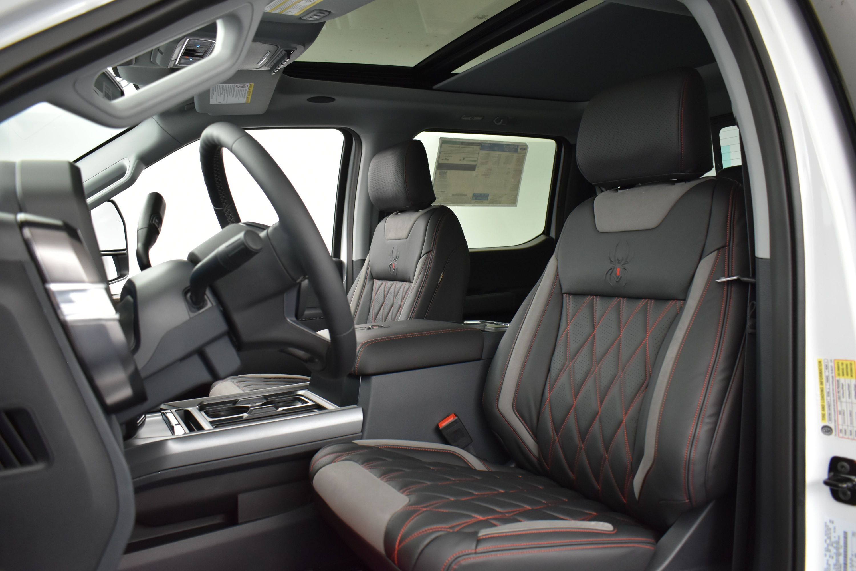 2026 Ford F-250 Black Widow diamond quilted leather seats
